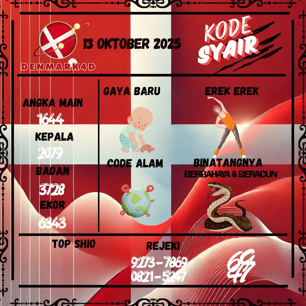 Kode Syair Denmark4D Pools - Oktober Pools