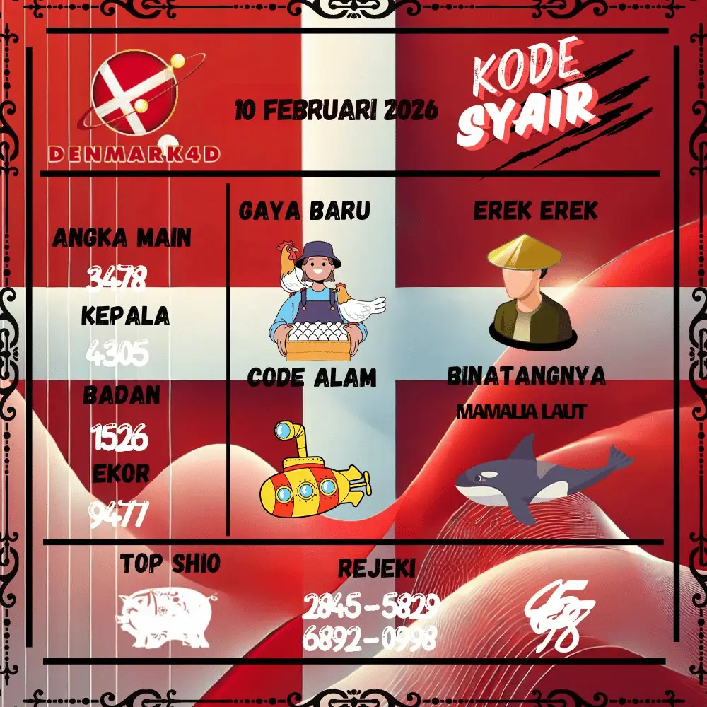 Kode Syair Denmark4D Pools - Februari 2026
