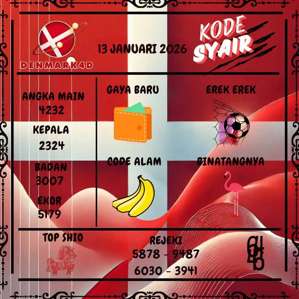 Kode Syair Denmark4D Pools - Januari 2026
