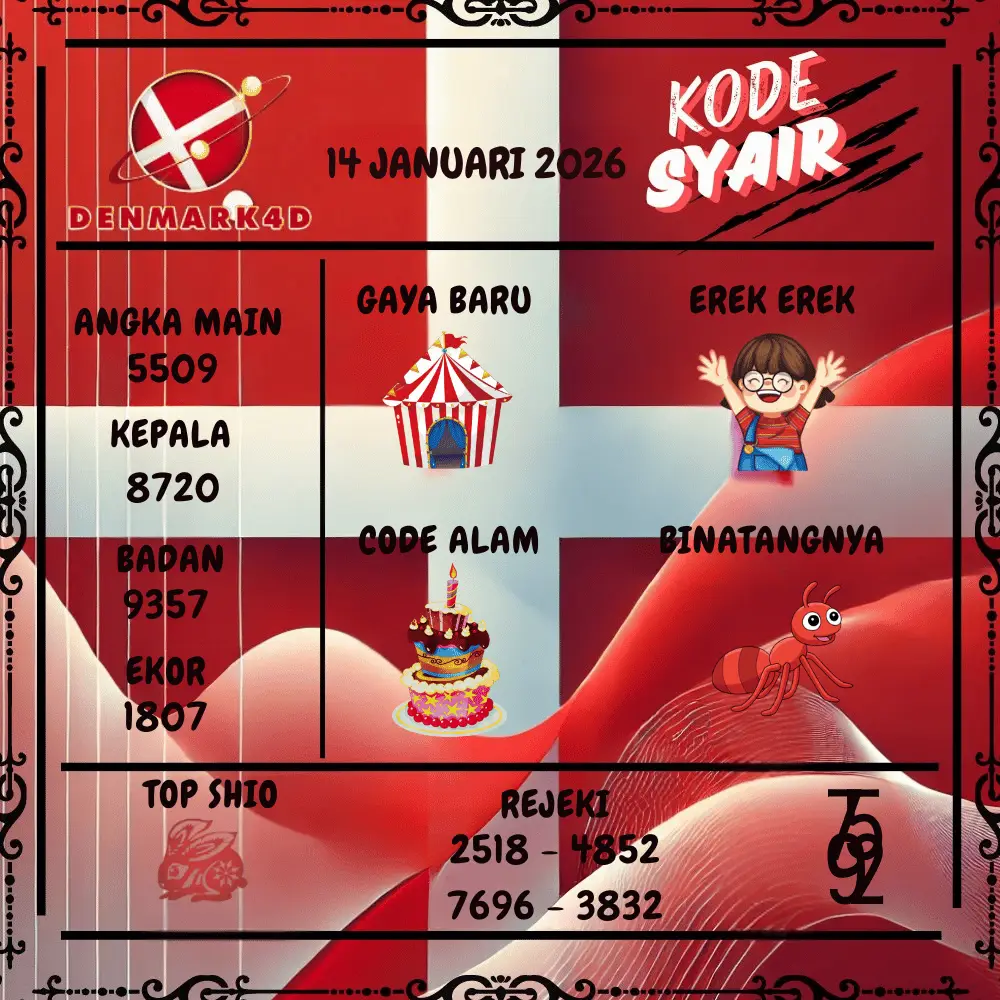 Kode Syair Denmark4D Pools - Januari 2026

