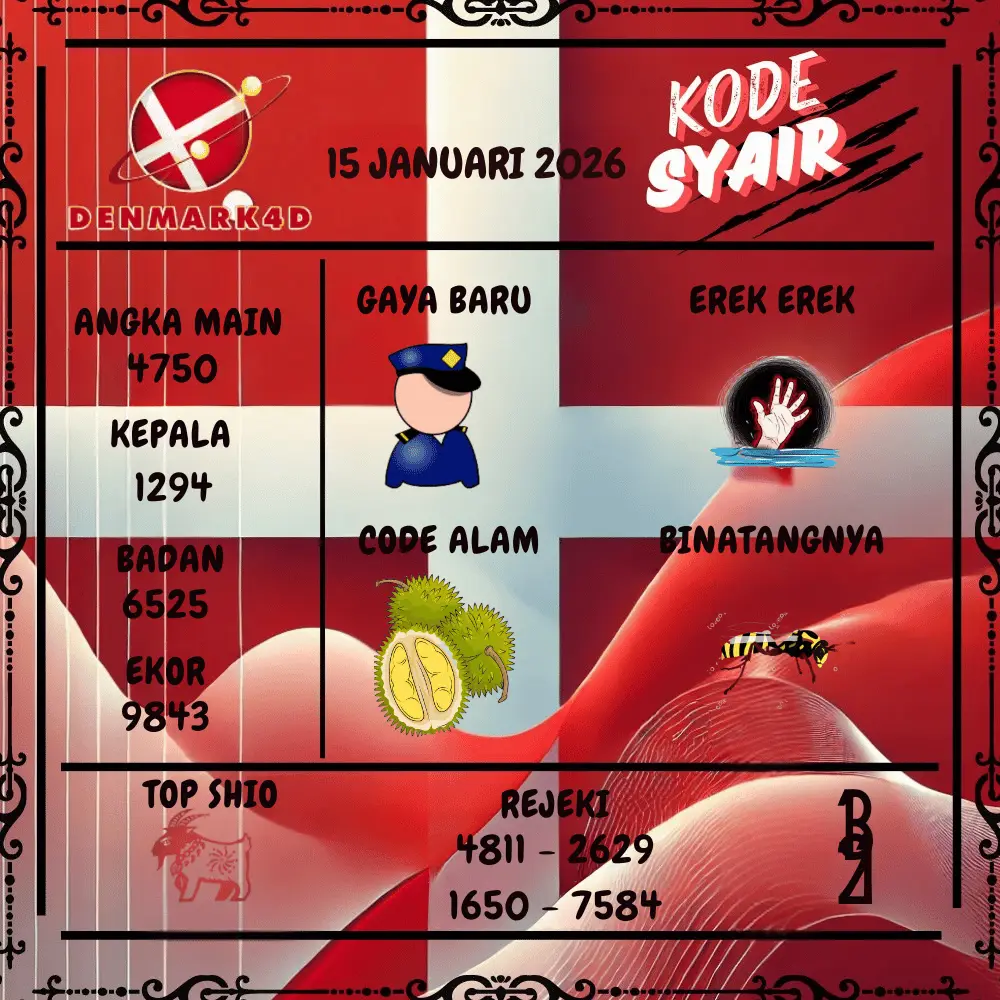 Kode Syair Denmark4D Pools - Januari 2026
