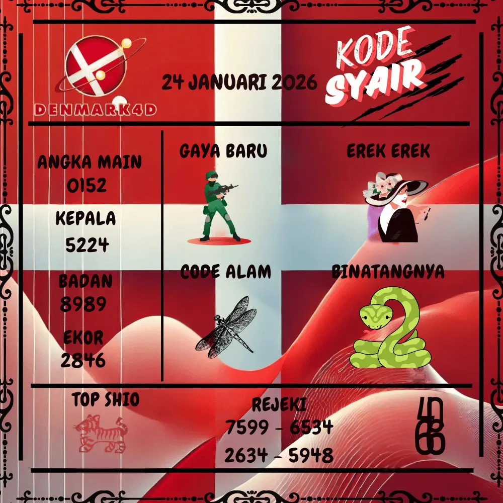 Kode Syair Denmark4D Pools - Januari 2026
