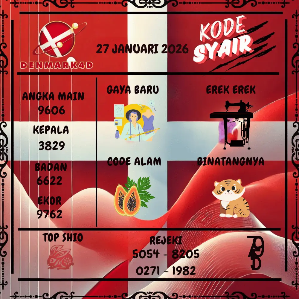 Kode Syair Denmark4D Pools - Januari 2026
