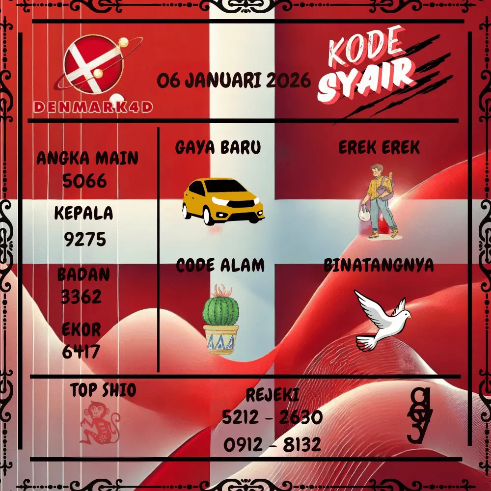 Kode Syair Denmark4D Pools - Januari 2026
