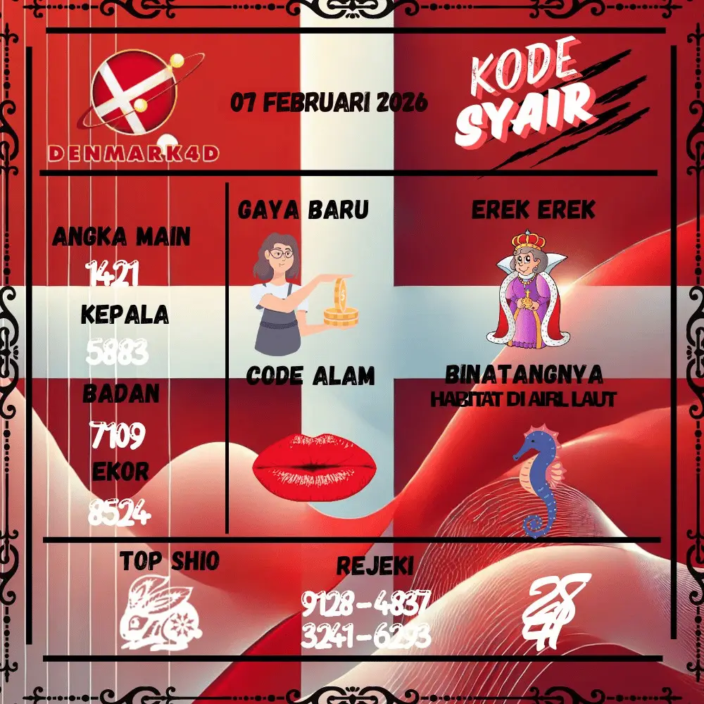 Kode Syair Denmark4D Pools - Februari 2026
