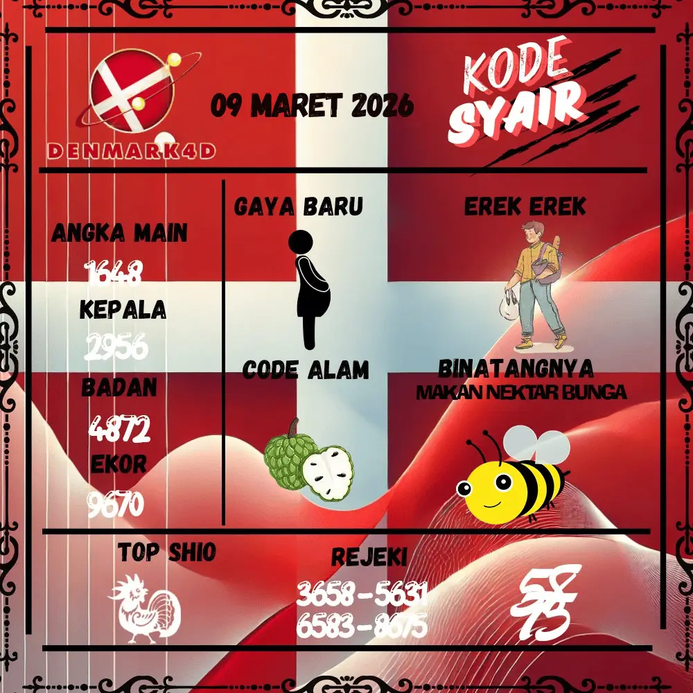 Kode Syair Denmark4D Pools - Maret 2026