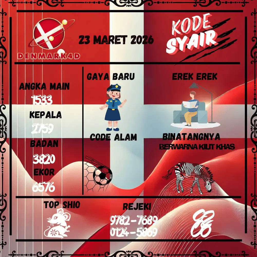 Kode Syair Denmark4D Pools - Maret 2026
