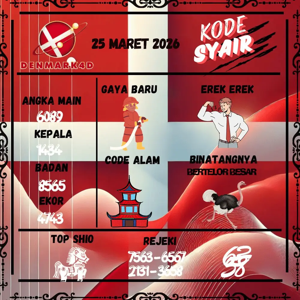 Kode Syair Denmark4D Pools - Maret 2026
