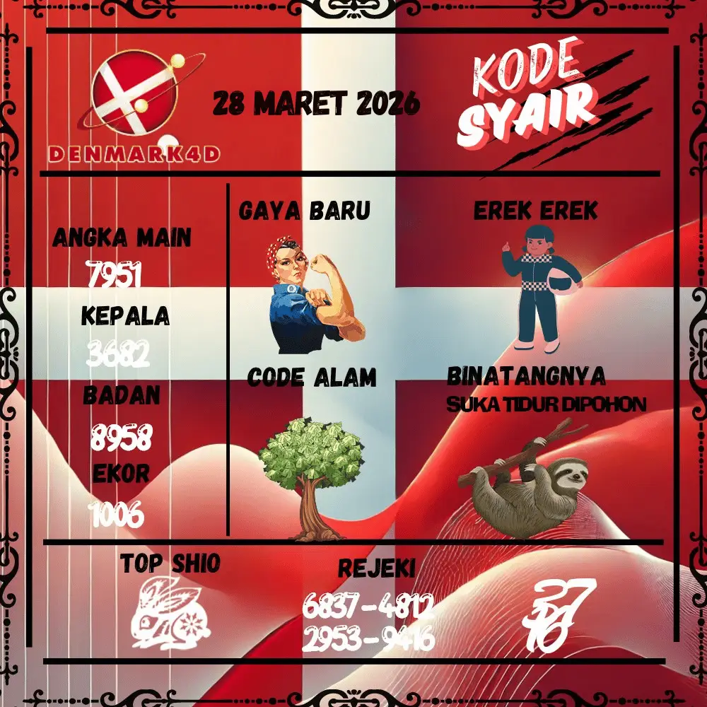 Kode Syair Denmark4D Pools - Maret 2026
