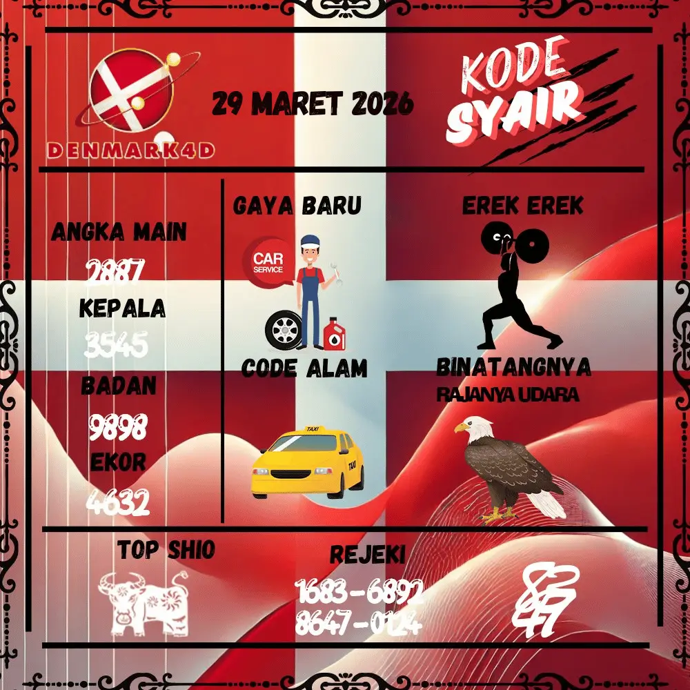 Kode Syair Denmark4D Pools - Maret 2026
