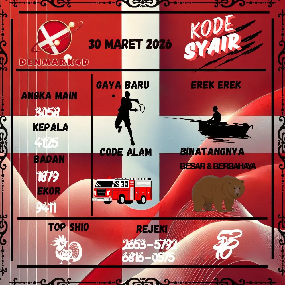 Kode Syair Denmark4D Pools - Maret 2026
