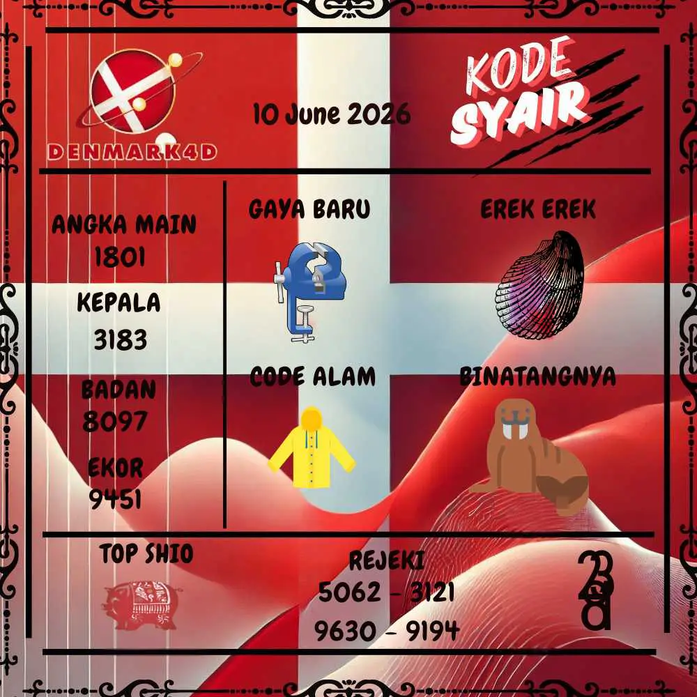 Kode Syair Denmark4D Pools Juni 2026