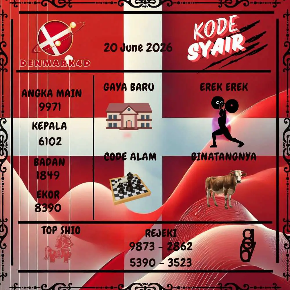 Kode Syair Denmark4D Pools Juni 2026