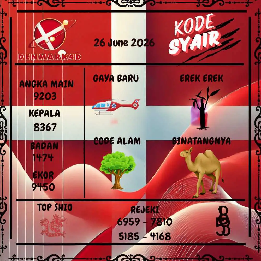 Kode Syair Denmark4D Pools Juni 2026