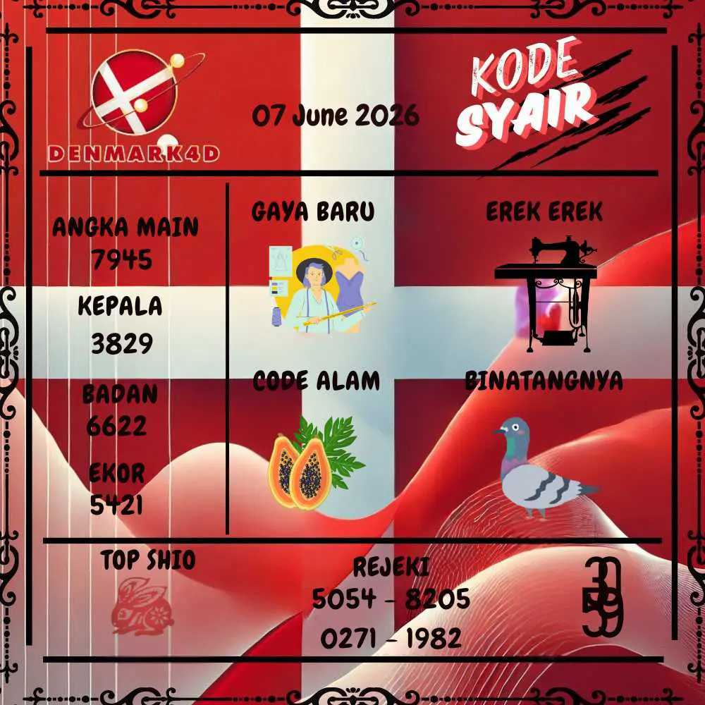 Kode Syair Denmark4D Pools Juni 2026