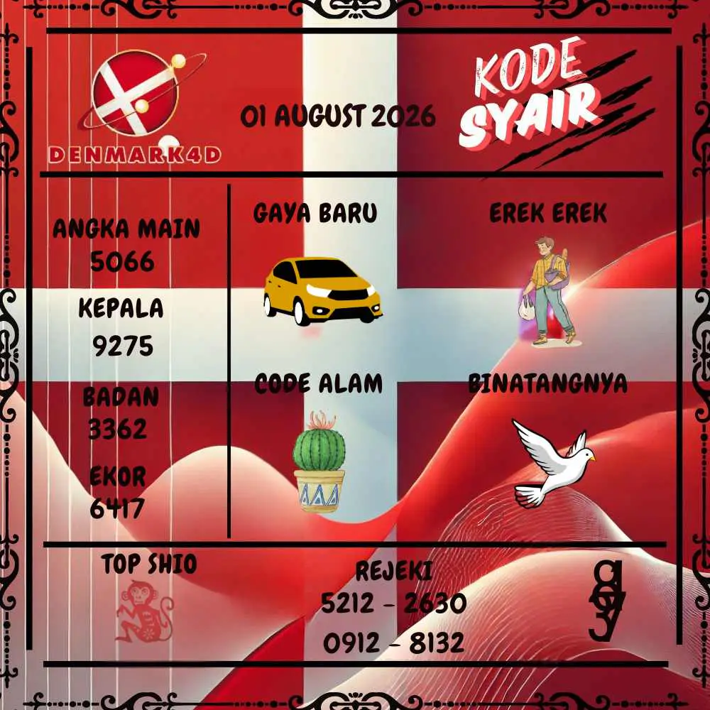 Kode Syair Denmark4D Pools Agustus 2026