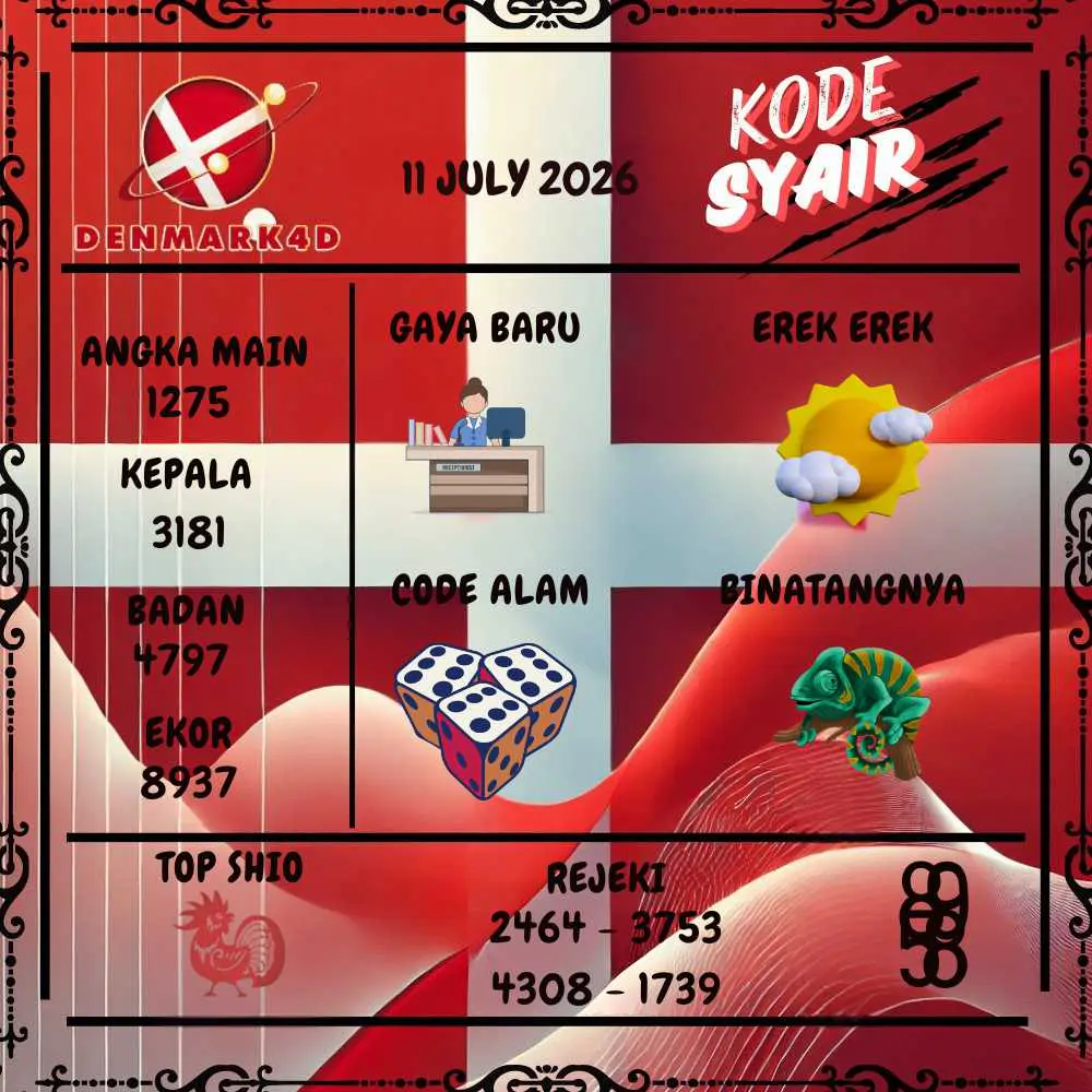 Kode Syair Denmark4D Pools Juli 2026
