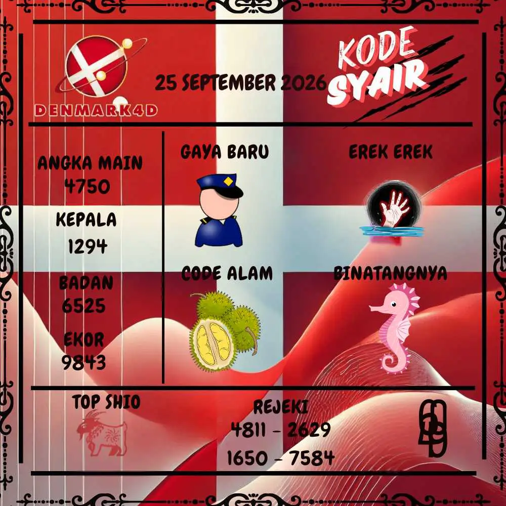 Kode Syair Denmark4D Pools September 2026

